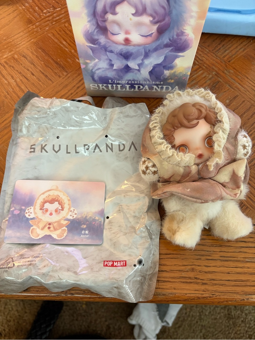SKULLPANDA Plush Doll in Cream and Brown by - Cute Collectible